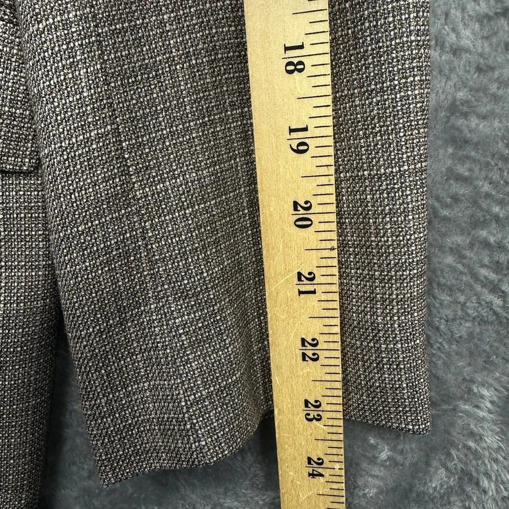 Jack Victor Elite Mens 42R Wool Blazer Blue Brown Micro Check Sport Coat Canada